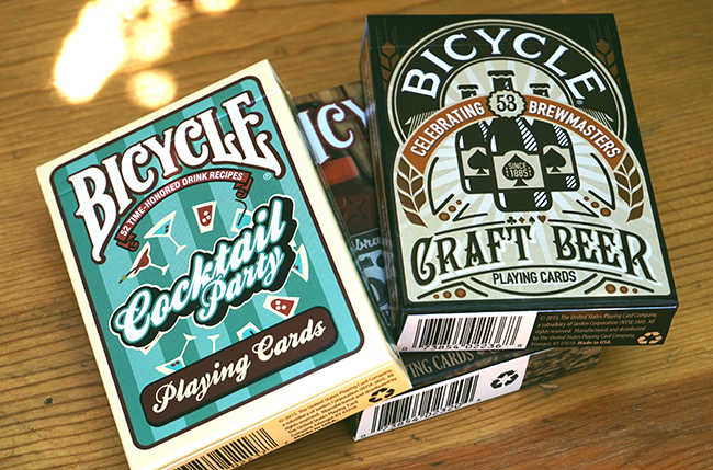 bicycle cocktail and beer cards